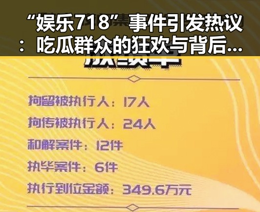 “娱乐718”事件引发热议：吃瓜群众的狂欢与背后深思